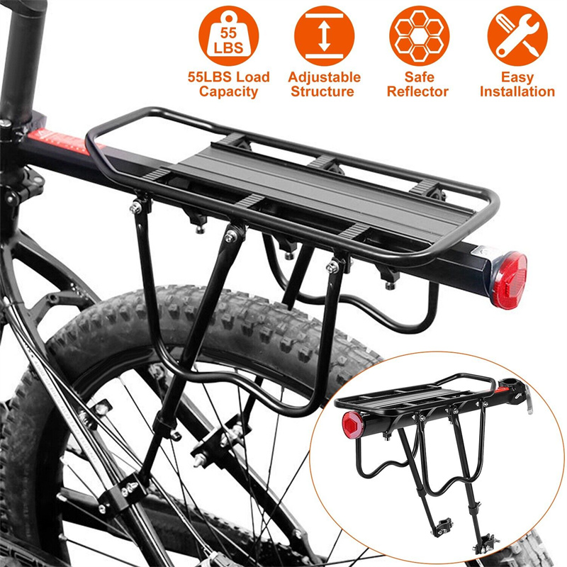 Cycling Gear Shelf - Bike Cargo Rack Rear Shelf Aluminum
