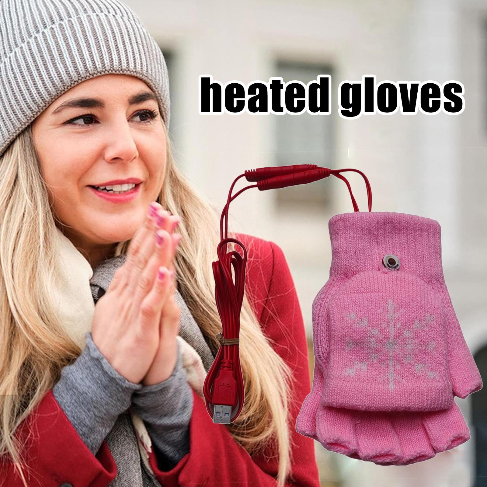 Cycling Gear Weather - Heated Gloves Fingerless USB Heated Riding