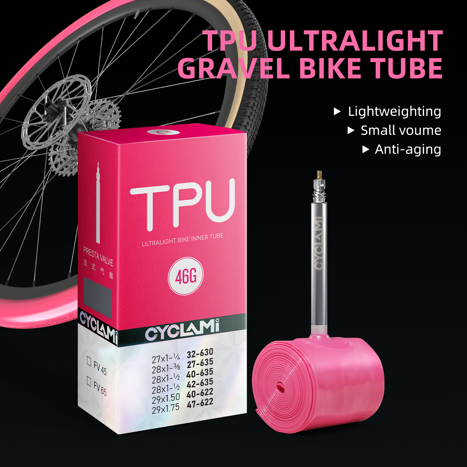 CYCLAMI Ultralight Bicycle Inn - Gravel Bike Tires recensie en prijs