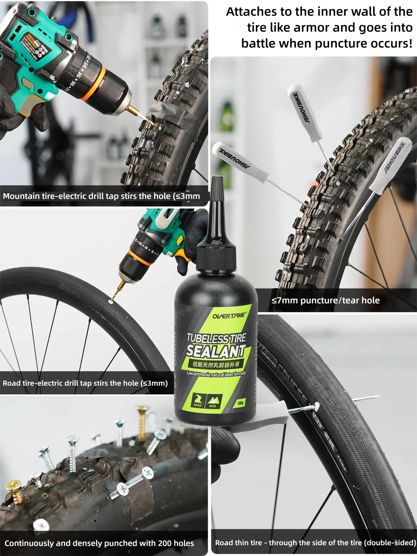 OVERTAKE 1/2/5 bottles mtb/roa - Tubeless Tire Sealant recensie en prijs
