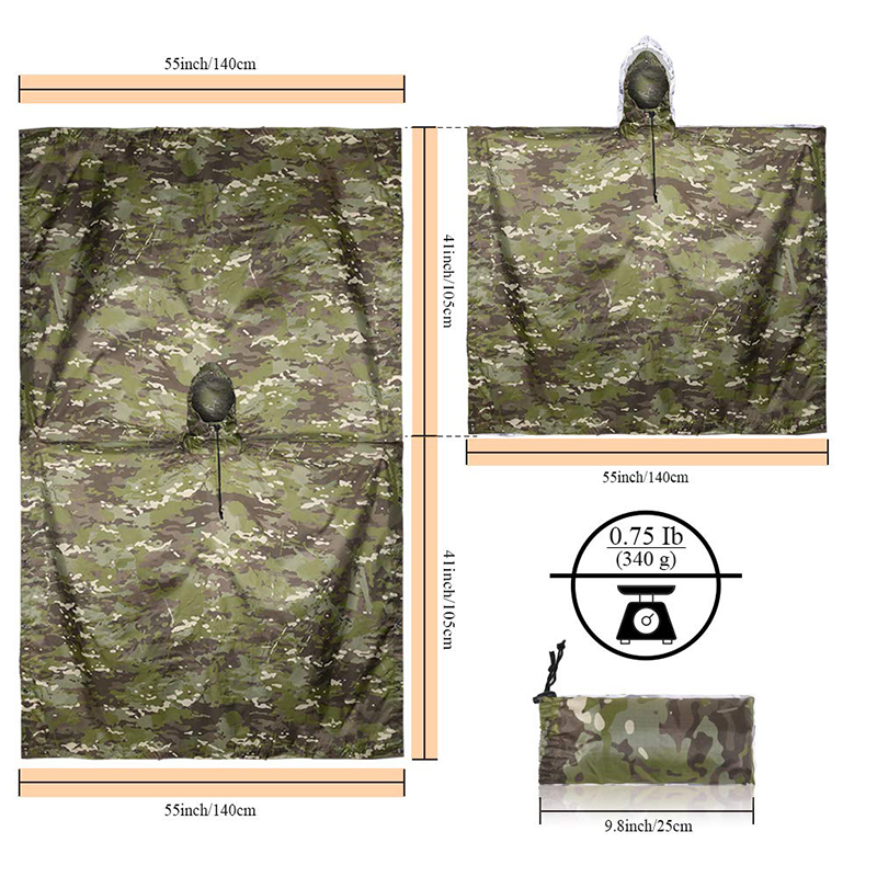 Rain Coat Camouflage Tactical  - Cycling Gear Rain recensie en prijs