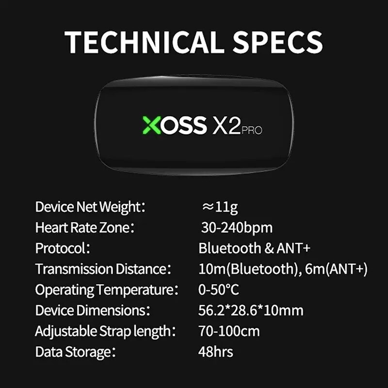 XOSS X2 Pro Chest Strap Heart  - Cycling Heart Rate Monitor recensie en prijs