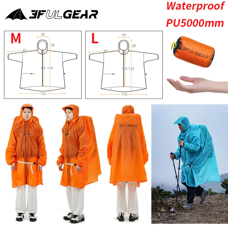 3F UL GEAR Zipper Raincoat 15D - Cycling Gear Rain recensie en prijs