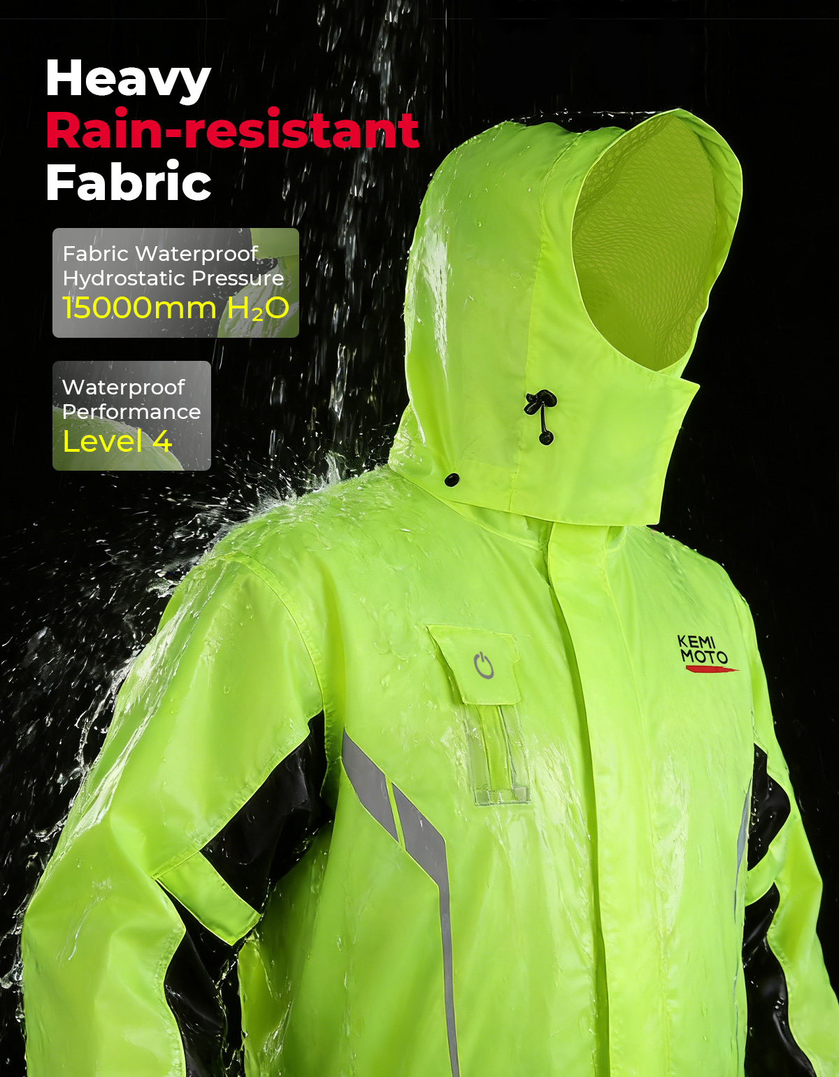 KEMIMOTO Unisex Waterproof Rai - Cycling Gear Rain recensie en prijs