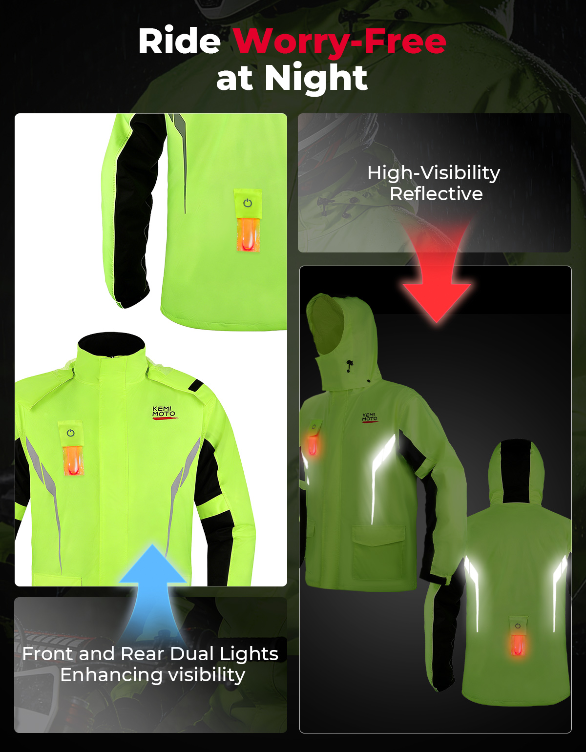 KEMIMOTO Unisex Waterproof Rai - Cycling Gear Rain recensie en prijs