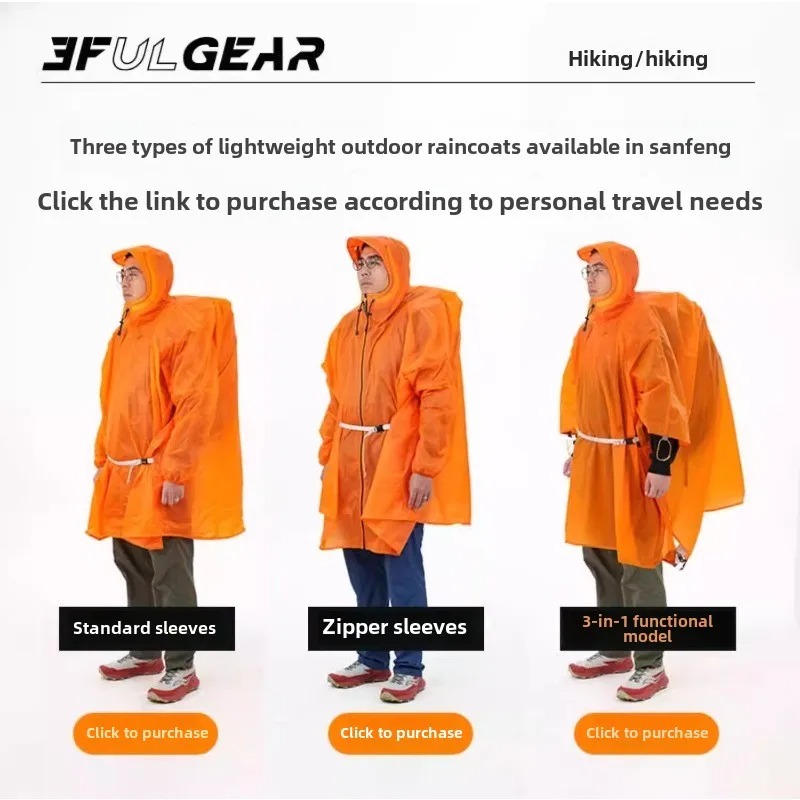 Ultralight Rain Poncho 3F UL G - Cycling Gear Rain recensie en prijs