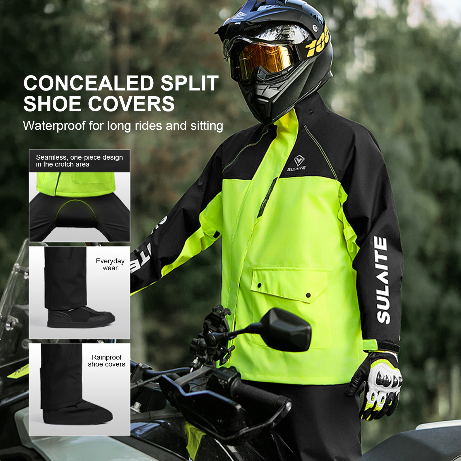 Motorcycle Rain Suit for Men & - Cycling Gear Rain recensie en prijs