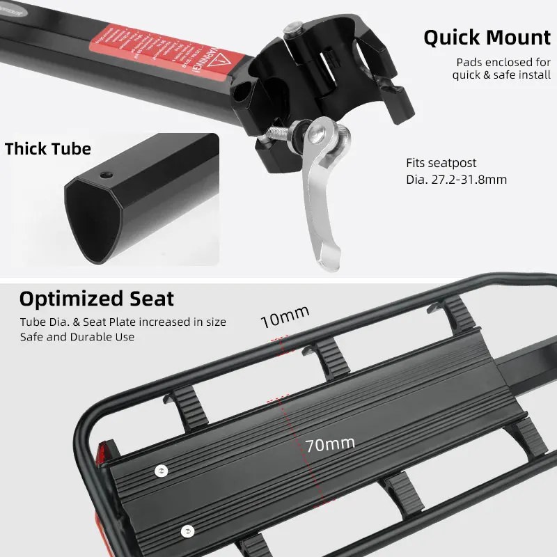 Deemount Bicycle Luggage Carri - Cycling Gear Shelf recensie en prijs
