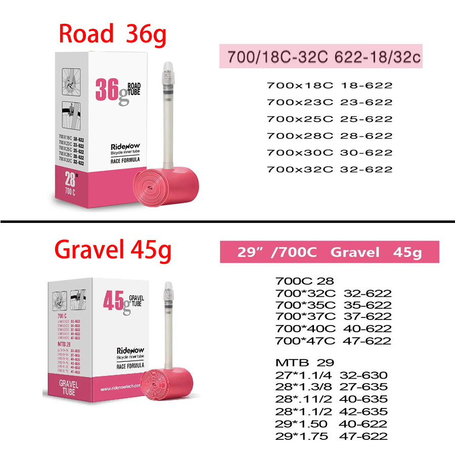 RideNow TPU Bike Inner Tube 70 - Gravel Bike Tires recensie en prijs